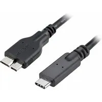 Bolwins H68 USB Typ C auf USB 3.0 micro B Stecker Kabel Festplatte Adapter 1m USB-Kabel, USB 3.1 Typ C Stecker, beidseitig einsteckbar, moderner Standard für neue Geräte, USB 3.0 Micro-B Stecker, passend für externe Festplattengehäuse und USB-Endgerä