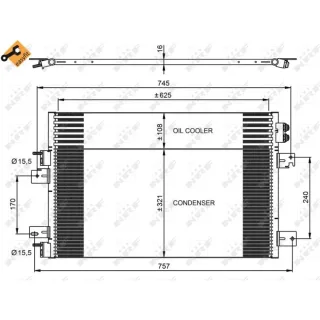NRF Klimakondensator Chrysler Dodge Jeep 350031
