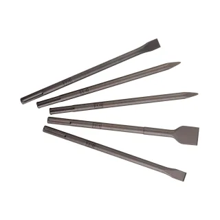 Metabo SDS-max-Meißelsatz professional, 2 Spitzmeißel, 2 Flachmeißel + 1 Breitmeißel - 5 teiliges Se - 630488000