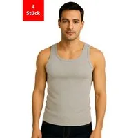 Fashionschmiede Unterhemd Herren Achselhemd 4er Pack Tanktop Feinripp 100% Baumwolle (Spar-Set, 4er-Pack) Feinripp Achselhemden im 4er Pack aus 100 % Baumwolle