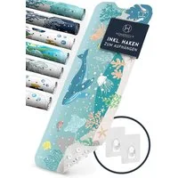 Homerella Badematte rutschfest Kinder - 100% BPA frei Inkl. 2 Haken zum Aufhängen 100x40cm, Antirutschmatte Badewanne Baby hautsensitiv & schimmelresistent, Badewannenmatte rutschfest & waschbar