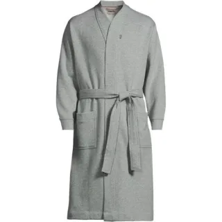 Serious Sweats wadenlanger Bademantel für Herren, Herren, size: regular, Rot, Baumwoll-Mischung/Polyester-Mischung, by Lands' End
