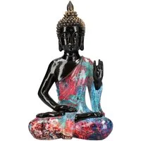 Figuren Shop GmbH Dekofigur Buddha Figur - Colorful Art mittel - Buddhismus Mythologie Dekofigur