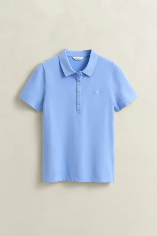 GANT - Slim Fit Archive Shield Piqué Poloshirt hydrangea blue - Gr. - S