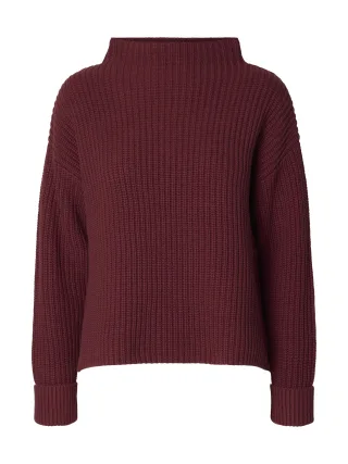 selected women - SLWSELMA SUS LS KNIT PULLOVER NOOS Tawny Port - Gr. - L
