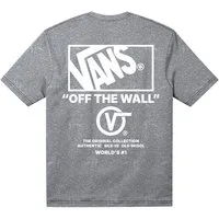 Vans T-Shirt Stacked Hi SS Tee für Erwachsene, mit Kurzarm, aus Baumwolle, normale Länge