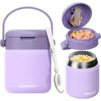 BEARFOOT Trinkflasche Thermobehälter Kinder Edelstahl - lila, Thermobehälter, auslaufsicher, Edelstahl, Food jar, BPA-frei