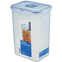 LOCK & LOCK Dose Vorratsdose Lock & Lock mit Sicherheitsverschluss - wasserdicht (1 St., Frischhaltedose 1,3 Liter - 13,5 x 10,2 x 18,5 cm), stapelbare Dose mit Deckel - Vorratsbox luftdicht