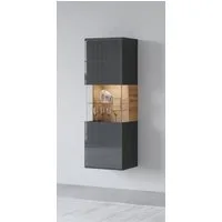 OTTO home Hängevitrine Toledo,Höhe 159 cm trendige Glasvitrine mit dekorative MDF-Front Vitrine mit Glasfront, ohne Beleuchtung, viel Stauraum, hochglanz