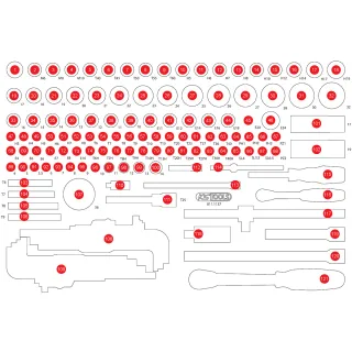 KS Tools Leere Schaumstoffeinlage zu 811.1137 - 811.1137-97