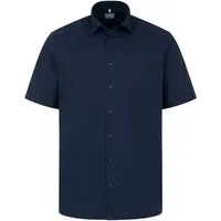 MARVELIS Businesshemd Kurzarm Comfort Fit, Chambray, New Kent Kragen Regular Halbarm 12cm, 100% Baumwolle, Bügelfrei, Knitterfrei