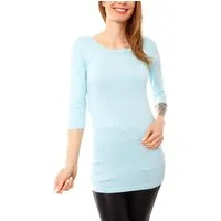 Muse Rundhalsshirt Basic 3/4 Arm Longshirt Skinny Fit 1098