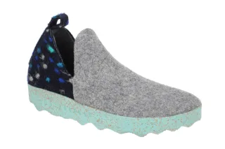 Asportuguesas P018086006 CITY L Damen Slipper Grau Concrete bequeme Halbschuhe