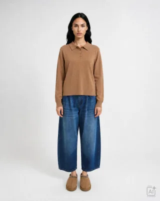 Smith&Soul - Polo Collar Pullover toffee - Gr. - M