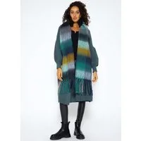 SASSYCLASSY Longstrickjacke Oversize Strickjacke Damen lang Elegant Winter Lässiger Maxi Cardigan aus weichem Grobstrick mit Ballonärmeln