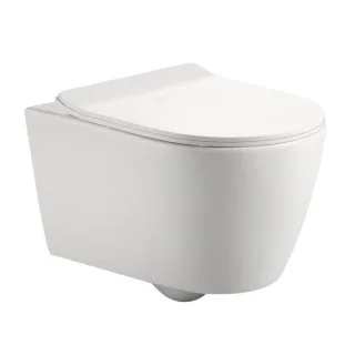 AqvaZone AqvaCeramica Wand-Tiefspül-WC weiß, 520 x 360 mm, 3 l/4,5 l, spülrandlos