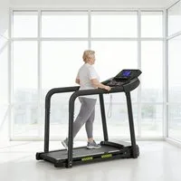 UMAY Laufband 12 voreingestellte Programme Für Zuhause (Großes LED-Display für ältere Menschen, Langes Geländer für das Gleichgewicht, 135 kg Kapaz, mit stabilem und sicherem strukturellen Design), Walking Pad Laufband für Senioren, klappbares Übungs
