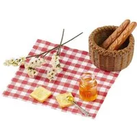 HobbyFun Wichteltür Miniatur Picknickkorb - Wichtel- und Puppenstube