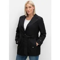 Sheego Allwetterjacke Trenchcoat Langarm mit Gürtel, wasserabweisende Qualität