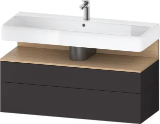 Duravit Qatego Waschtischunterbau wandhängend Graphit Supermatt 1190x470x590 mm - QA4396030800010 QA4396030800010