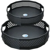 TUWENA Gewürzregal Drehteller Organizer, 2 Stück Lazy Susan Drehbares Gewürzregal Küchen