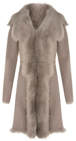 Damen-Trenchcoat aus Toscana-Schaffell-Wildleder-Tbilisi