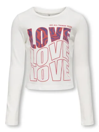 KIDS ONLY - KOGHALEY L/S CITY TOP BOX JRS cloud dancer - Gr. - 128