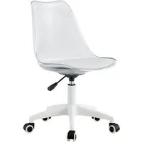 ANYSUN Drehstuhl Bürostuhl mit transparenter Rückenlehne,drehstuhl, bürostuhl (höhenverstellbar, Moderner Polster Stuhl,gleitende Rollen), Minimalistisches Design ideal für Wohnzimmer, Schlafzimmer, Büro