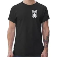 Shirtracer T-Shirt Deutschland Wappen mit Bundesadler 4 Sterne Germany 2026 Fussball WM Fanartikel