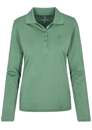 CLARINA - NOS Poloshirt, 1/1 Arm, uni 546 salbei - Gr. - 38