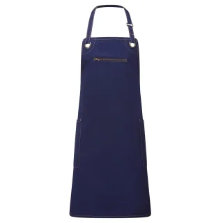 Premier Unisex Erwachsene Gerste Nachhaltige Kontrastnähte Vollschürze (Navy/Camel)