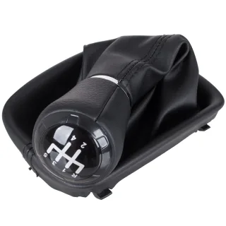 5-Gang Schaltknauf + Schaltmanschette + Rahmen 12mm Öffnung 148mm Rahmen für Audi A3 8L ab 1996-2003