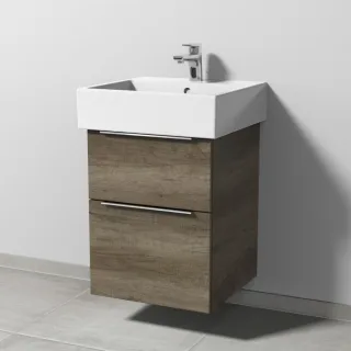 Sanipa 3way Waschtischunterbau zu Duravit Vero Air Waschtisch mit 2 Auszügen, Eiche-Nebraska UM43137