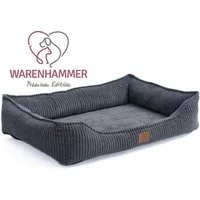Warenhammer Tierbett Orthopädisches Premium Hundebett, flauschig weich, abnehmbar/waschbar, Cord, wärmender Cord Bezug / herausnehmbare Innenmatratze