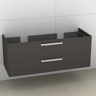 Artiqua 412 Waschtischunterschrank für Ventuno T0020 Stahlgrau, 412-WU2L-I27-7142-88 412-WU2L-I27-7142-88