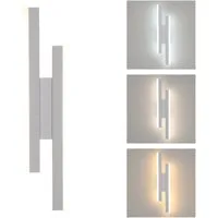 Riserva LED Wandstrahler LED Wandleuchte innen Weiß 16W 3 Lichtfarben Modern 40 cm, Energiesparend, kein Flimmern, Augenschutzdesign