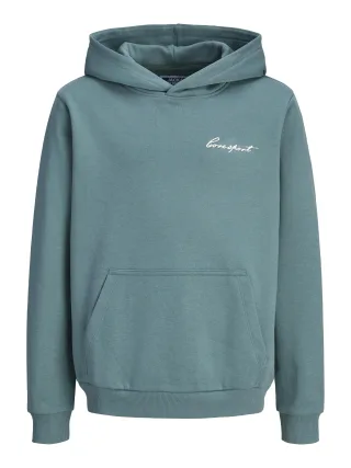 JACK&JONES - JCODUST SCRIPT SWEAT HOOD SA26 JNR North Atlantic - Gr. - 140