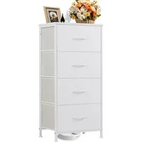 IDEASY Schubkastenkommode Frisiertisch, Schlafzimmerschrank-Organizer mit 4 Stoffschubladen (95×45×30cm rutschfester und wasserdichter Kleiderschrank mit Griffen), Flurschubladenschrank zur Kleideraufbewahrung,Kleiderschrank-Organizer
