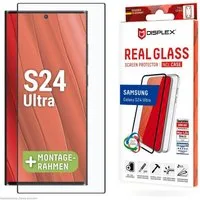 Displex Displayschutzglas Real Glass + Case für Samsung Galaxy S24 Ultra, Displayschutzfolie Displayschutz Rundumschutz 360 Grad splitterfest