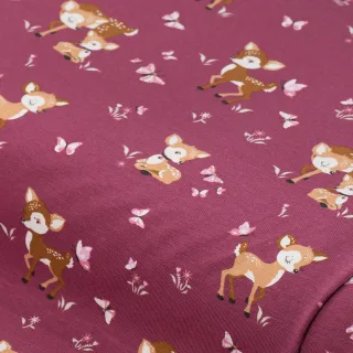 Baumwoll-Jersey "Rehlein" mit Elasthan, mauve