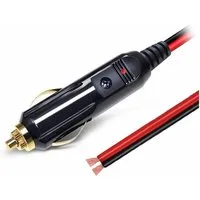 Bolwins L32 KFZ Auto Zigarettenanzünder Stecker 30cm Kabel 12-24V mit 20A fuse Autoladekabel, KFZ Zigarettenanzünder-Stecker, Offene Kabelenden (Rot + / Schwarz) (30 cm), DC 12–24V geeignet, integrierte 20A Sicherung