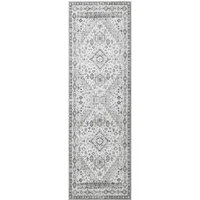 GarveeMore Teppich Waschbarer Vintage Orientteppich Designteppich Läufer Teppich, Rechteckig, Niedriger Flor, Antirutsch, für Flur, Wohnzimmer, Küche