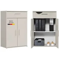 mokebo Mehrzweckschrank Der Praktische Büroschrank mit Schublade (60x90 cm, mit Schublade) Made in Germany, Büroschrank, Apothekerschrank in Beige Kaschmir