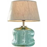 Mirabeau Tischleuchte Tischlampe Rufino blau/beige
