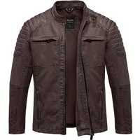 Amaci&Sons Lederjacke RALSTON Lederjacke Echtleder Herren Biker Zipper Jacke
