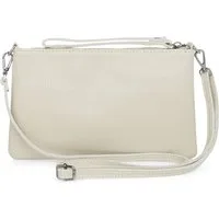 Caspar Clutch Abendtasche Kompakte Damen Leder Tasche - CLASSIC LINE - Modell No.834, leicht, elegant & unempfindlich - 100% Echtleder - Handmade in Italy