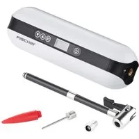 FISCHER Fahrrad Akku-Luftpumpe Akku-Kompressor inkl. Powerbank