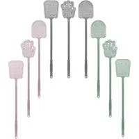 Pro Home Fliegenklatsche 9er-Pack, 100% Kunststoff, mit Öse zum Aufhängen, große Schlagfläche