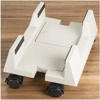 SO-TECH® Halterung Computerständer PC Ständer rollbar, (rollbar verstellbar feststellbar, hellgrau)