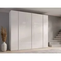 OTTO home Kleiderschrank Kleiderschrank Maalissa mit Regalen und Kleiderstangen Garderobe mit 6 Hochglanz-Drehtüren, BxTxH 270x59x237 cm